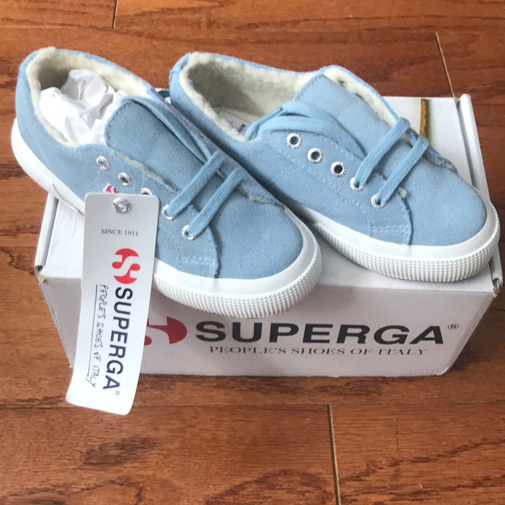 Girls Superga fleece lined sneaker US size 12 NWT